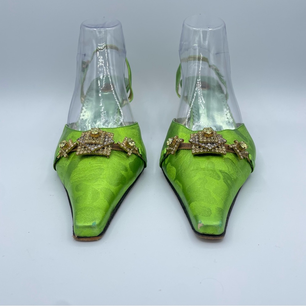 Bruno Giordano Embellished Shoes 44 Green - Picture 4 of 17